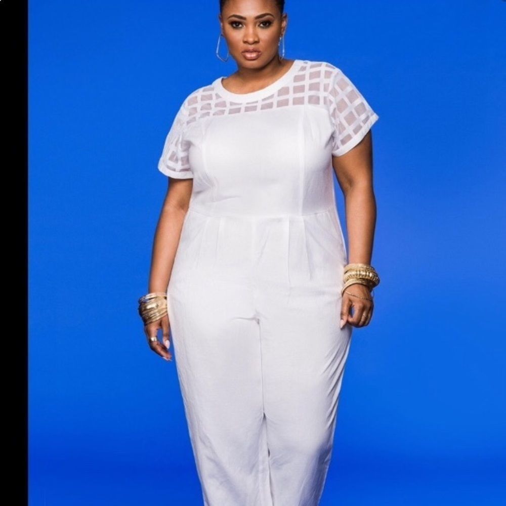 Linen Ashley Stewart NAVY BLUE  jumpsuit